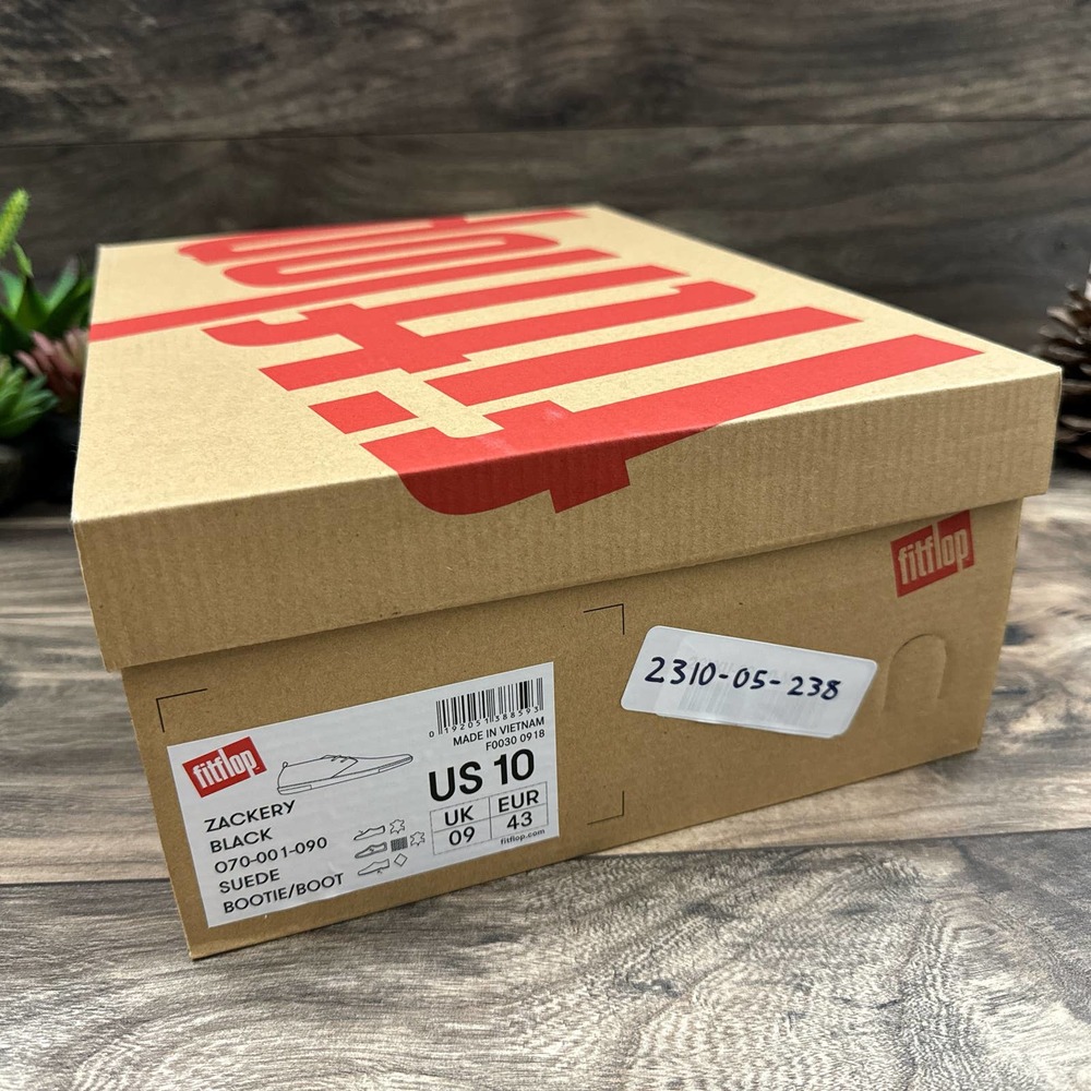 NIB FitFlop Zackery 10 43 Black Suede Lace Up Desert Boots - Picture 12 of 12